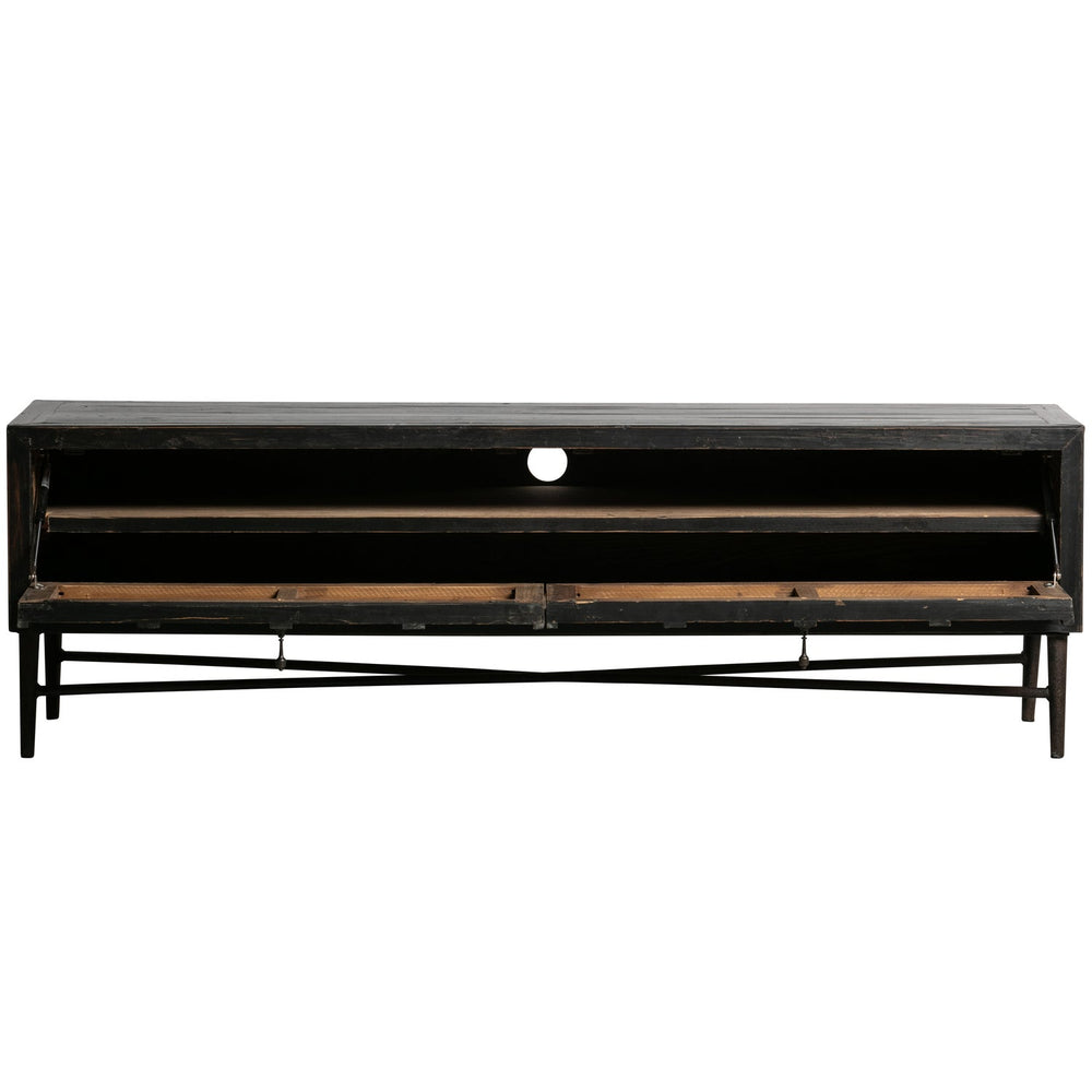 BEQUEST TV MEUBEL HOUT ZWART 160 CM