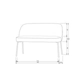 VOGUE EETBANK VELVET ROEST