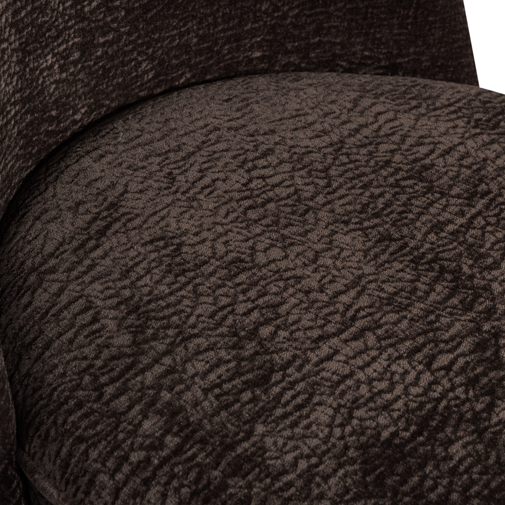 VOGUE BARSTOEL 80 CM 3D CHENILLE DONKERBRUIN