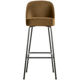 VOGUE BARSTOEL 80 CM VELVET HONINGGEEL