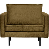 RODEO FAUTEUIL STRUCTURE VELVET BRASS
