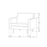 RODEO FAUTEUIL VELVET DONKERGROEN