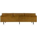 RODEO 3-ZITS BANK VELVET HONINGGEEL