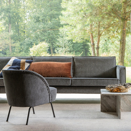 VOGUE FAUTEUIL STREEP ZWART/GRIJS