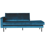 RODEO DAYBED LINKS VELVET BLAUW