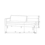 RODEO DAYBED LINKS VELVET BOSGROEN