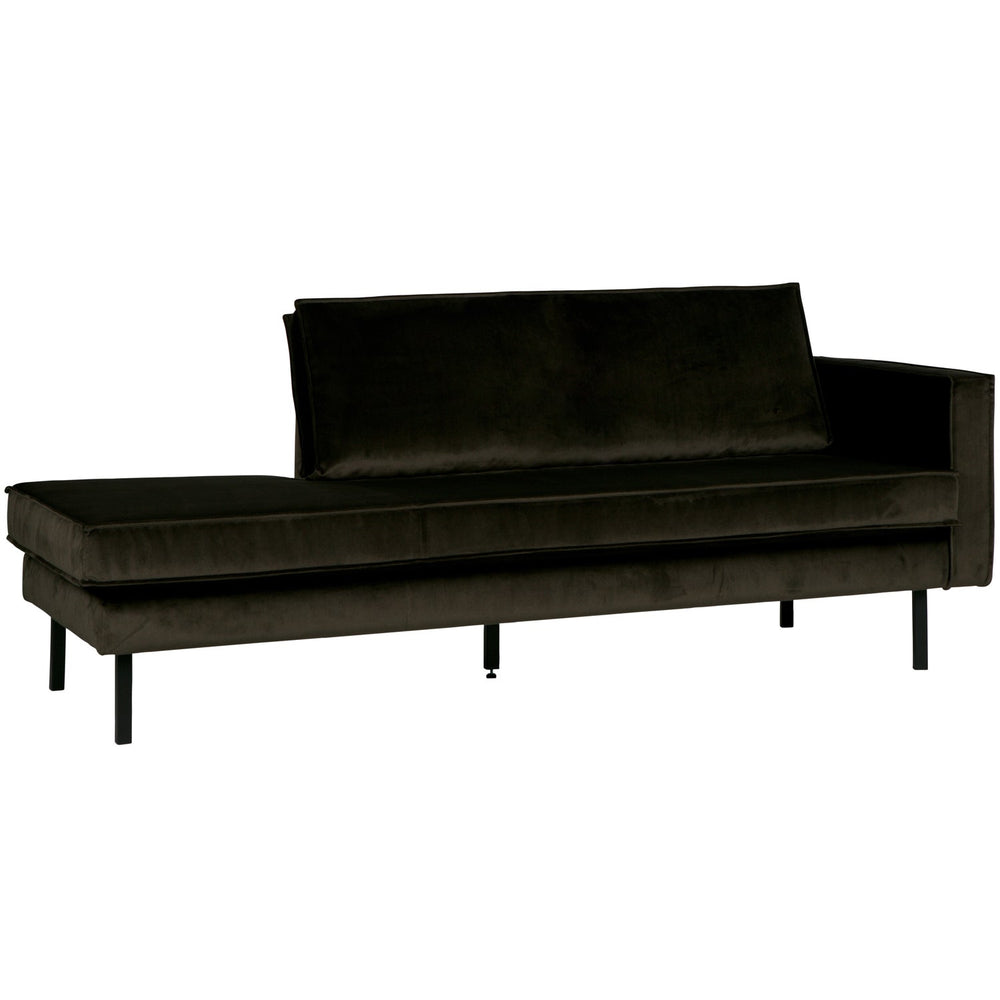 RODEO DAYBED RECHTS VELVET DONKERGROEN