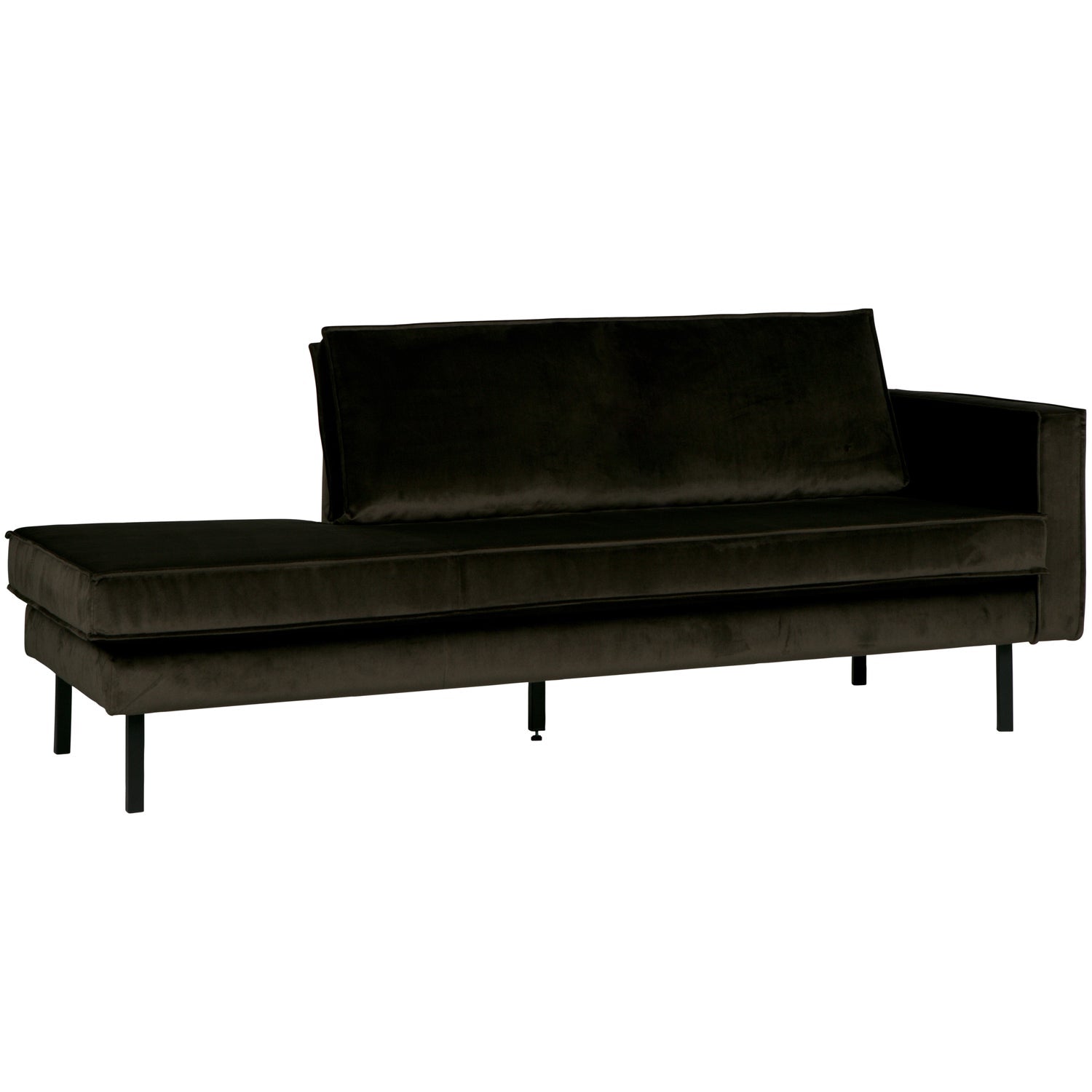 RODEO DAYBED RECHTS VELVET DONKERGROEN