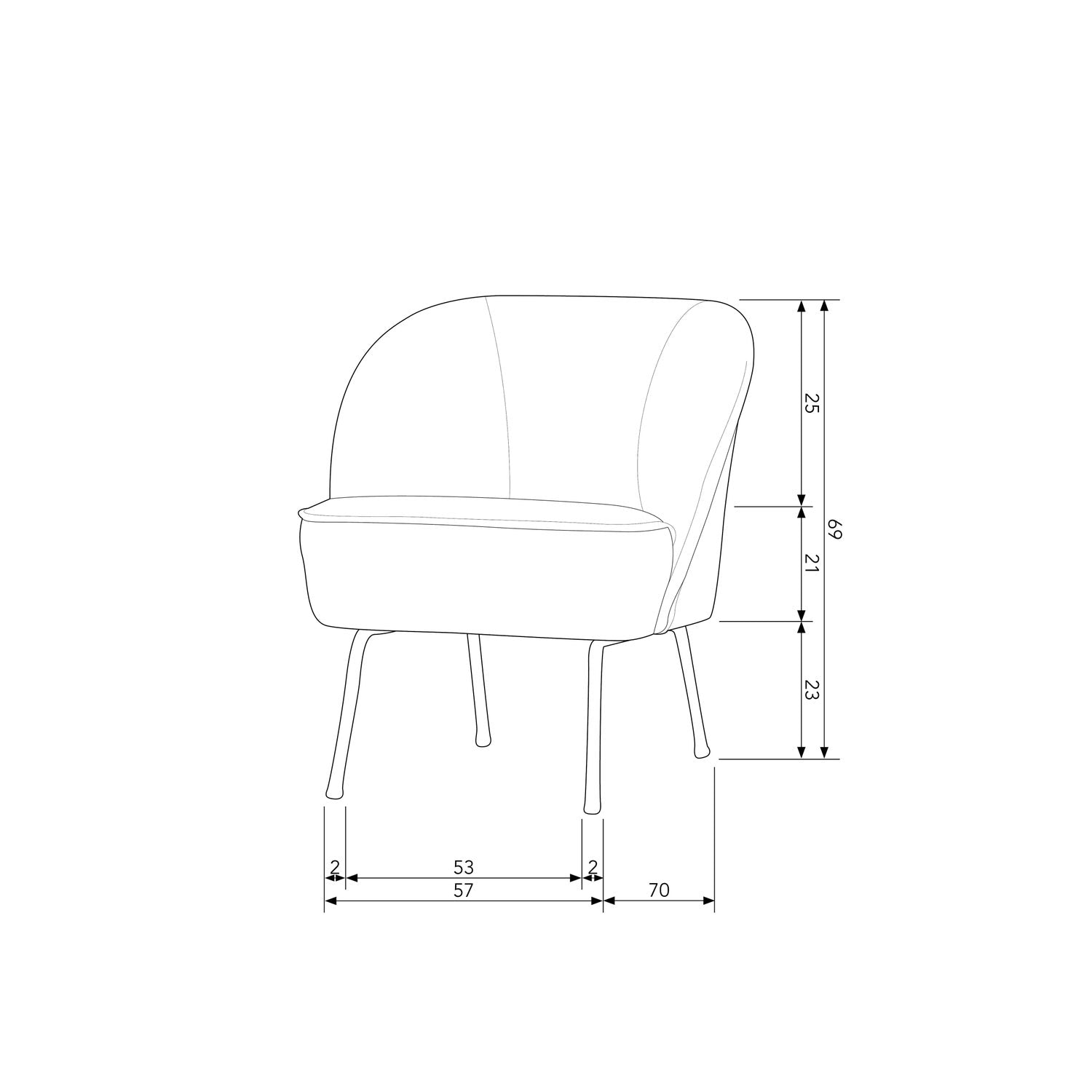 VOGUE FAUTEUIL ECOLEER ZWART