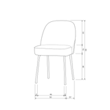 VOGUE EETKAMERSTOEL GEWEVEN STOF WARM GROEN