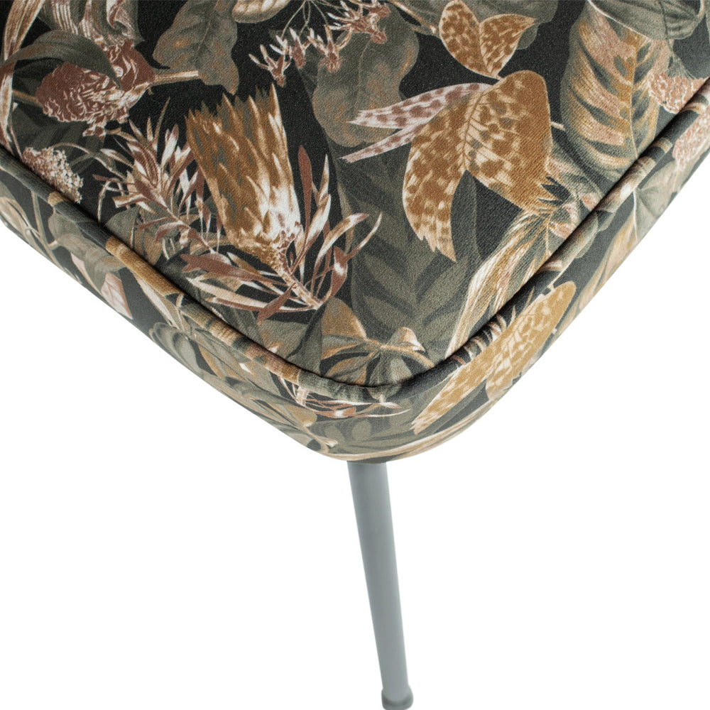 VOGUE EETKAMERSTOEL VELVET BOUQUET ZWART