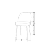 VOGUE EETKAMERSTOEL VELVET PISTACHE