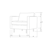 RODEO CLASSIC FAUTEUIL VELVET HONINGGEEL