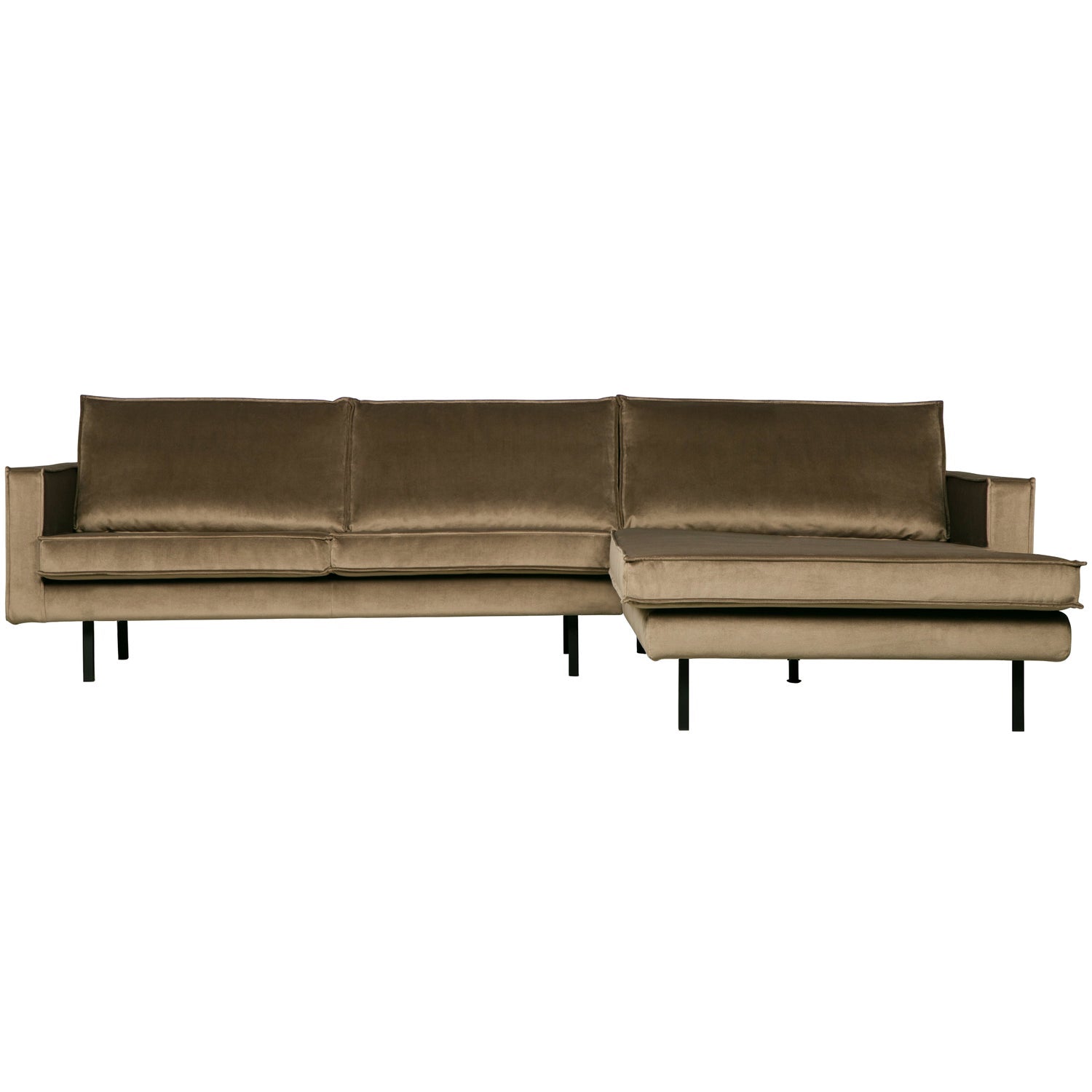 RODEO CHAISE LONGUE BANK RECHTS VELVET TAUPE
