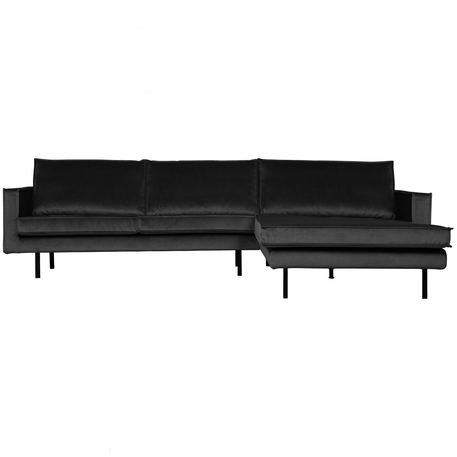 RODEO CHAISE LONGUE BANK RECHTS VELVET ANTRACIET