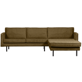 RODEO CHAISE LONGUE BANK RECHTS STRUCTURE VELVET BRASS