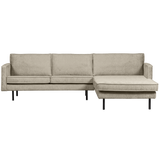 RODEO CHAISE LONGUE BANK RECHTS STRUCTURE VELVET WHEATFIELD