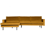 RODEO CHAISE LONGUE BANK LINKS VELVET OKERGEEL