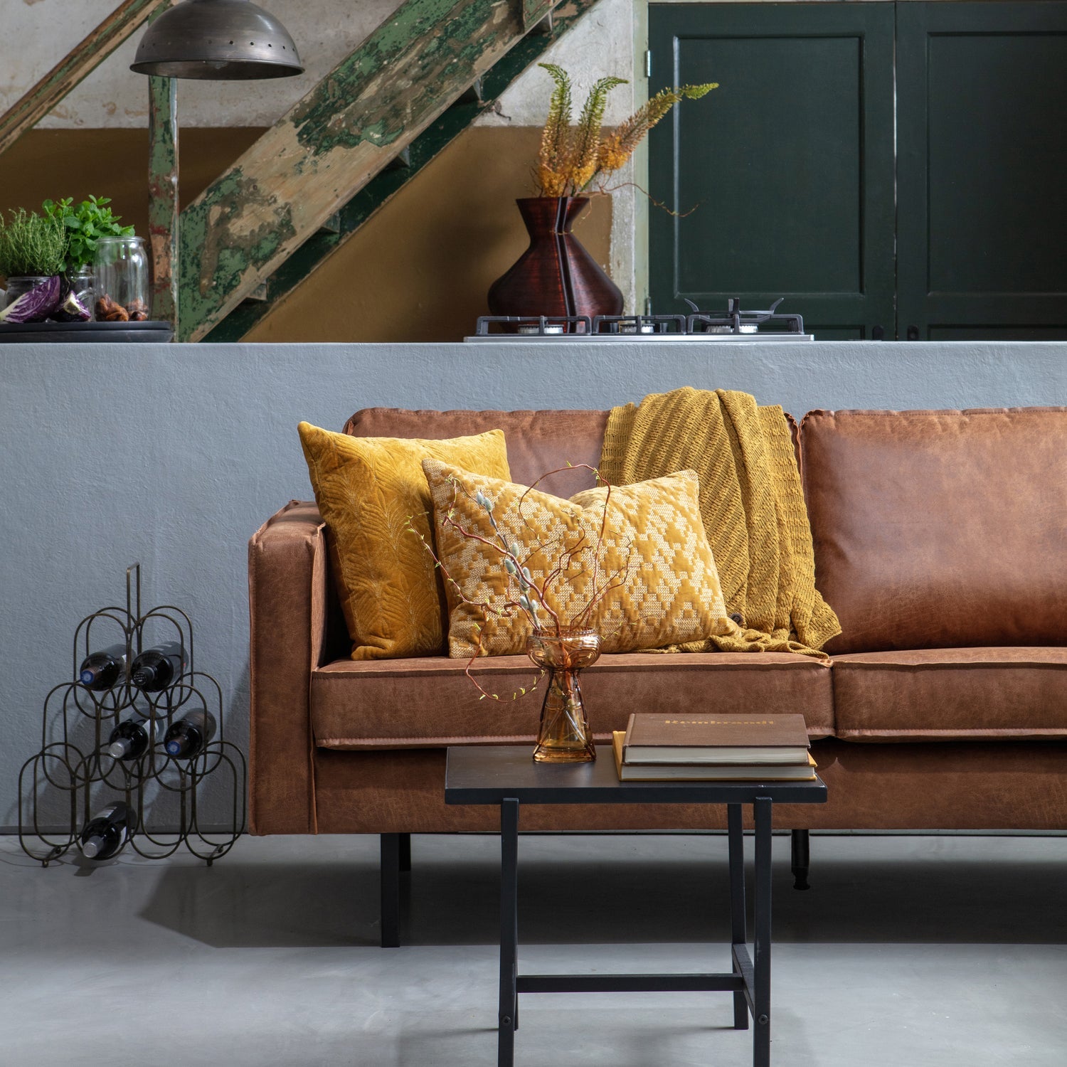 RODEO HOEKBANK RECHTS ECOLEER COGNAC