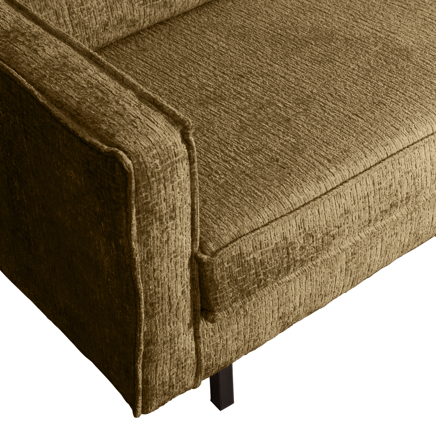 RODEO HOEKBANK RECHTS STRUCTURE VELVET BRASS