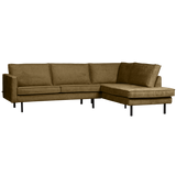 RODEO HOEKBANK RECHTS STRUCTURE VELVET BRASS