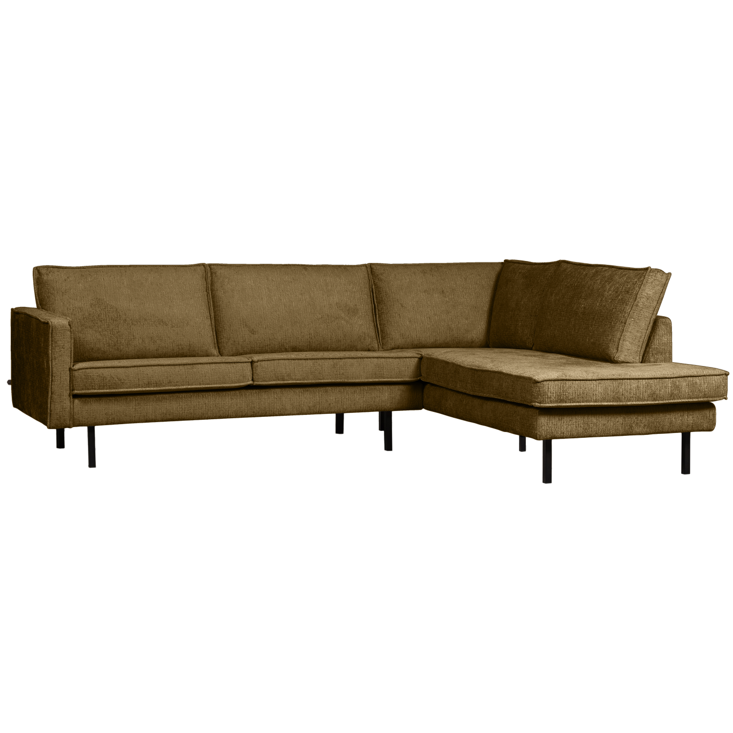 RODEO HOEKBANK RECHTS STRUCTURE VELVET BRASS