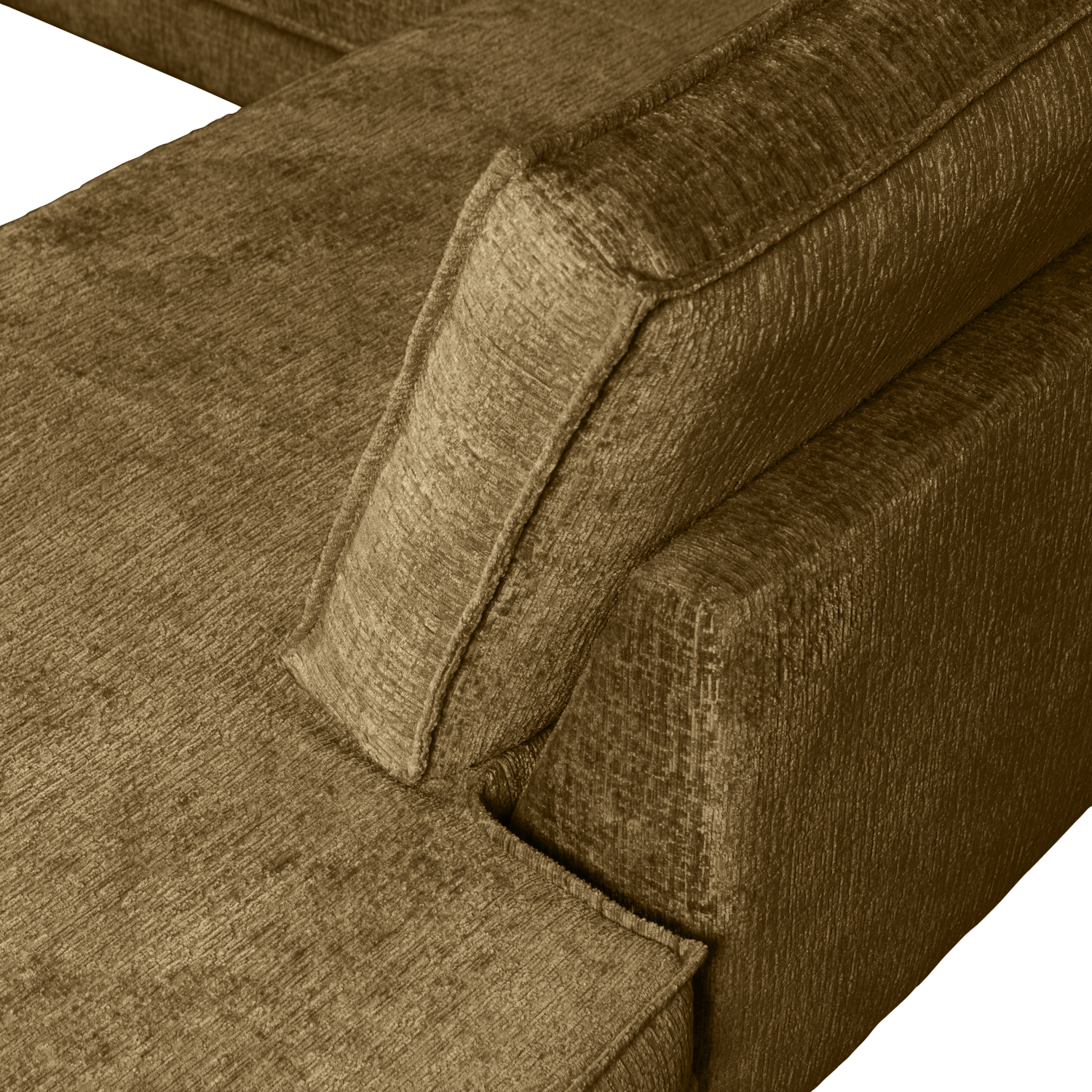 RODEO HOEKBANK RECHTS STRUCTURE VELVET BRASS