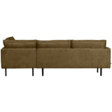 RODEO HOEKBANK RECHTS STRUCTURE VELVET BRASS