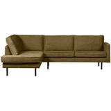 RODEO HOEKBANK LINKS STRUCTURE VELVET BRASS