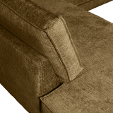 RODEO HOEKBANK LINKS STRUCTURE VELVET BRASS