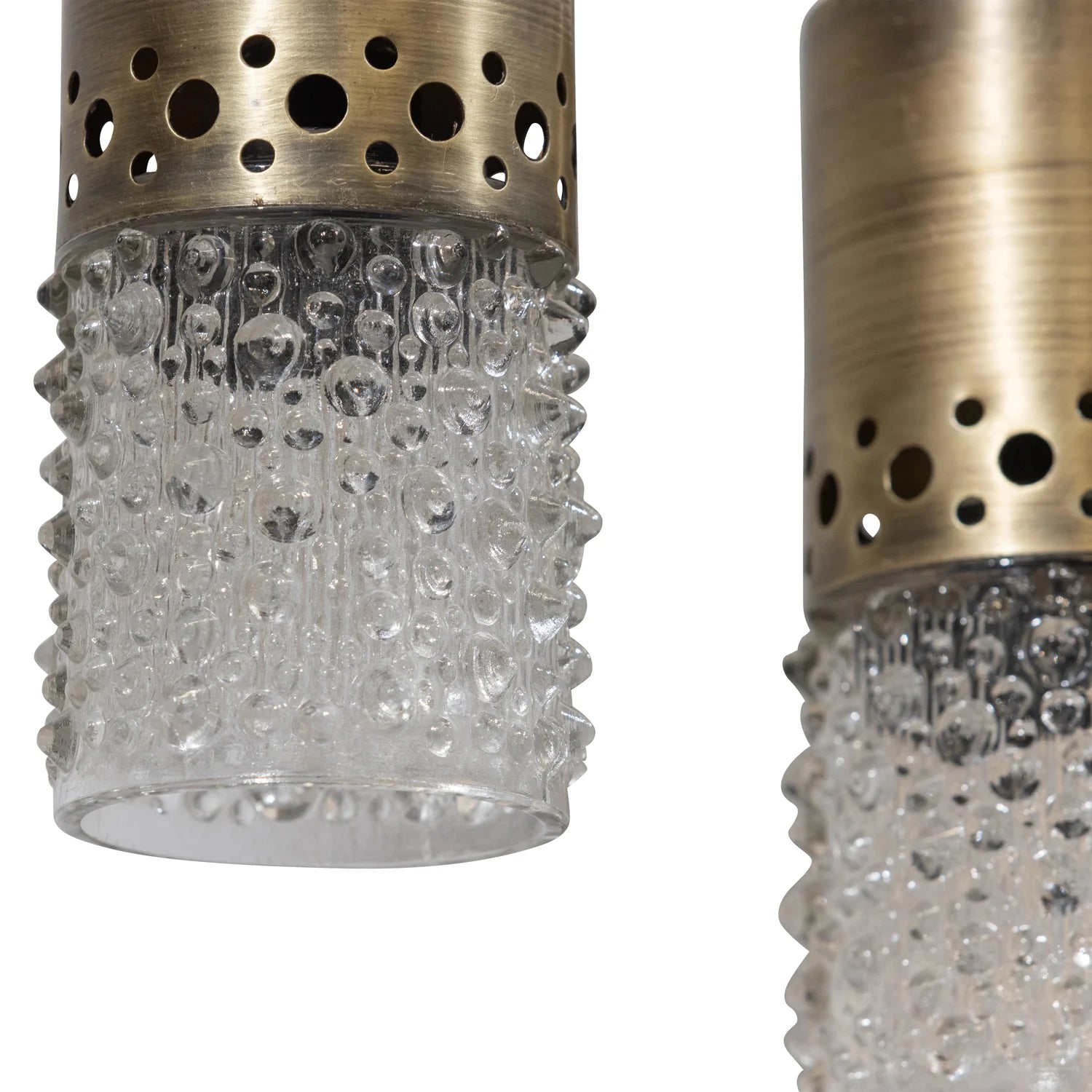 BePureHome - Sprinkle hanglamp 5 lampen glas antique brass