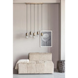 BePureHome - Sprinkle hanglamp 5 lampen glas antique brass