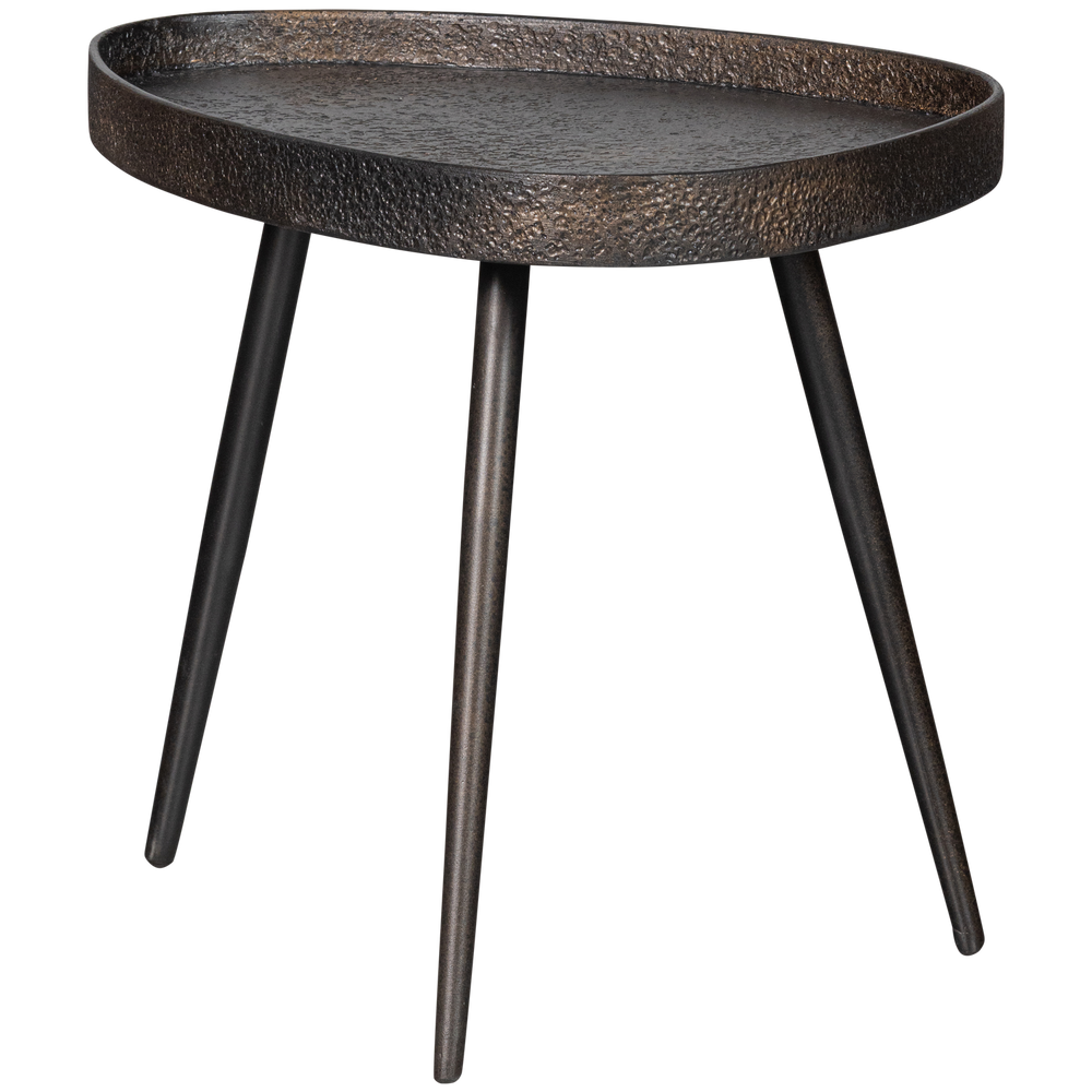 CRUDE BIJZETTAFELS ANTIQUE BRONS - SET VAN 2