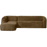 SLOPING HOEKBANK LINKS STRUCTURE VELVET BRASS