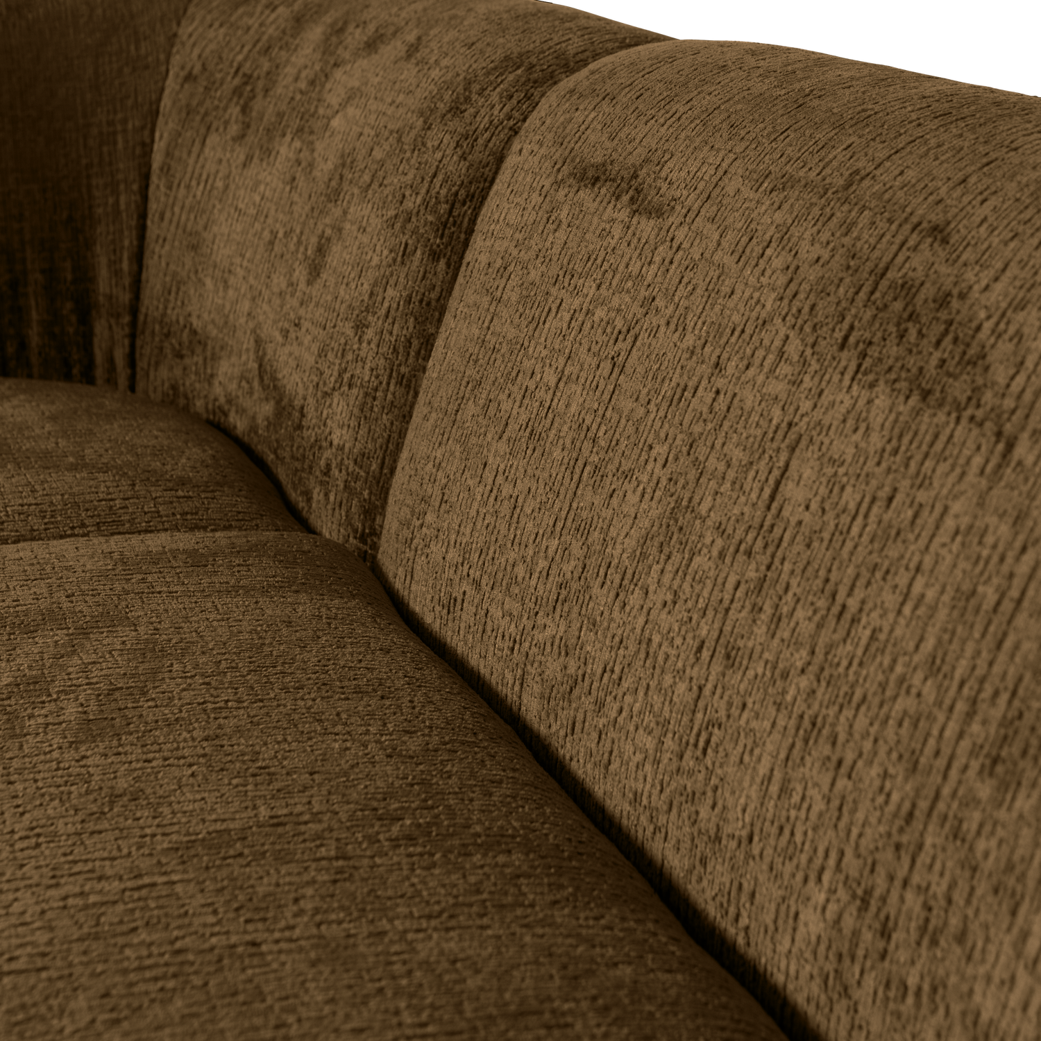 SLOPING HOEKBANK LINKS STRUCTURE VELVET BRASS