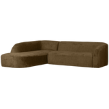 SLOPING HOEKBANK LINKS STRUCTURE VELVET BRASS