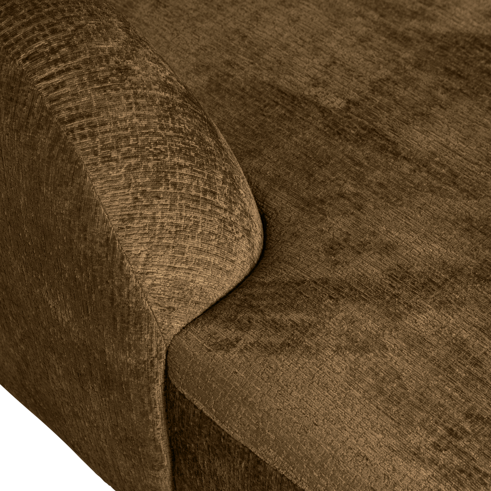 SLOPING HOEKBANK LINKS STRUCTURE VELVET BRASS