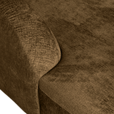 SLOPING HOEKBANK LINKS STRUCTURE VELVET BRASS