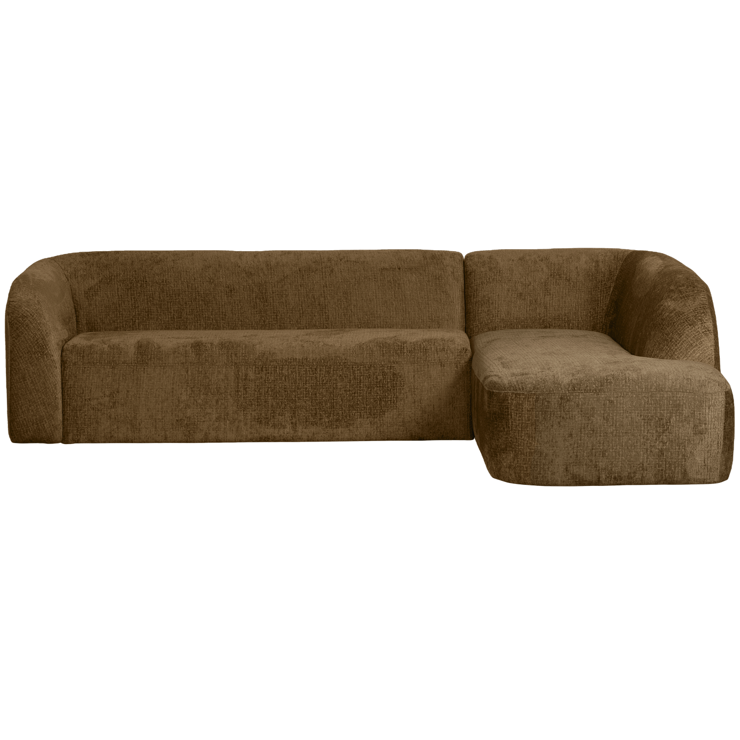 SLOPING HOEKBANK RECHTS STRUCTURE VELVET BRASS