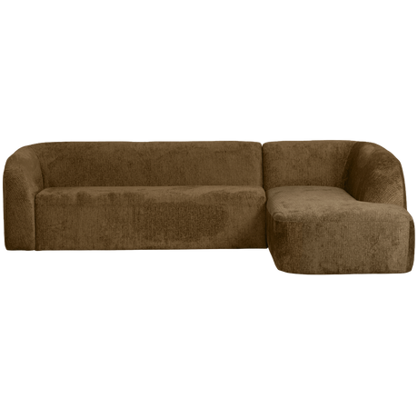SLOPING HOEKBANK RECHTS STRUCTURE VELVET BRASS