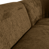 SLOPING HOEKBANK RECHTS STRUCTURE VELVET BRASS