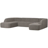 SLOPING U-VORM BANK GRIJS MELANGE