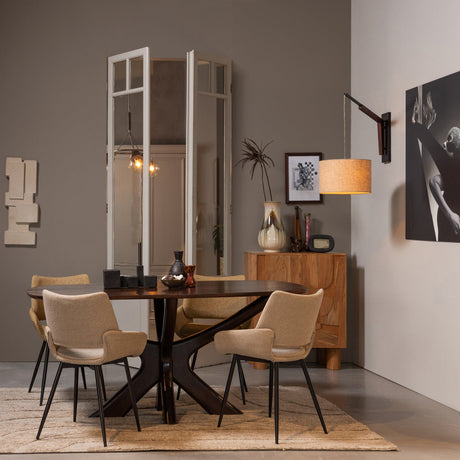 PARADE EETKAMERSTOEL MELANGE STOF ZAND