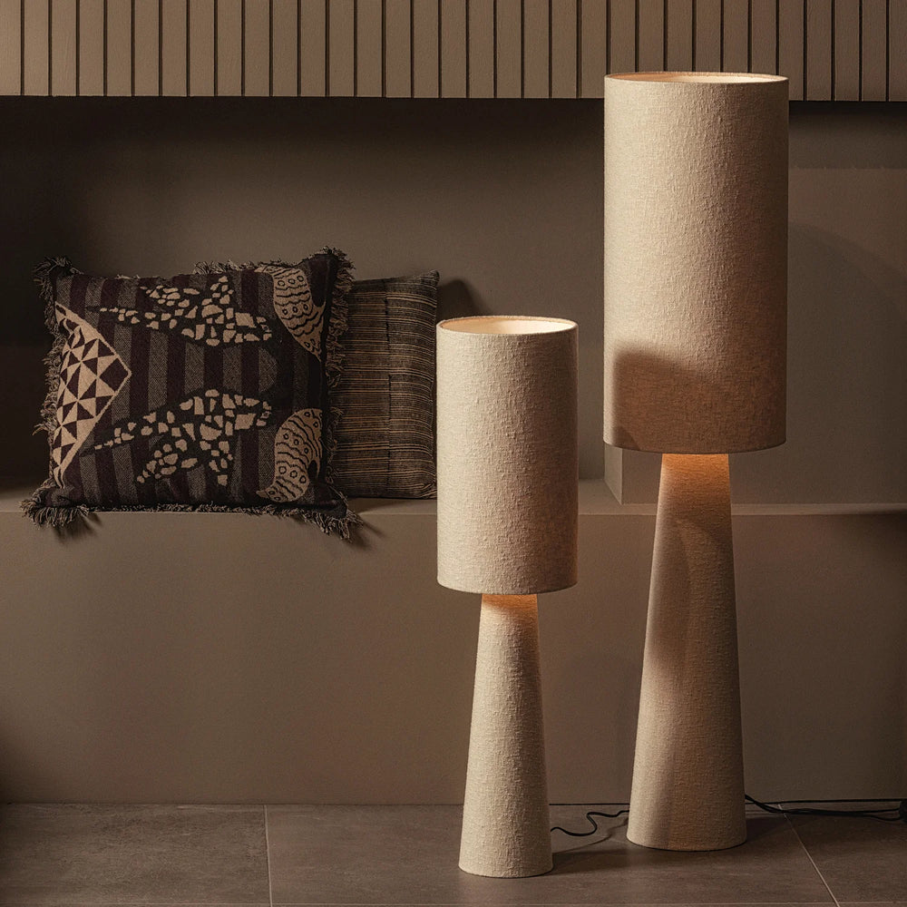 WOOOD - Loft tafellamp metaal/boucle naturel 90xØ22CM