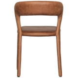 NOBLE EETKAMERSTOEL LEERLOOK COGNAC