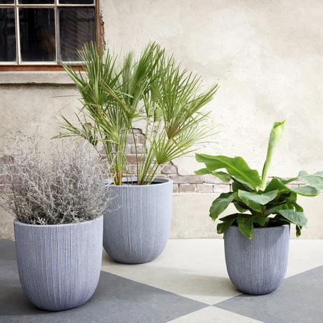 Lennox planter plastic cylinder buiten set/3