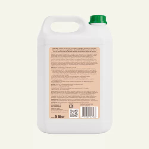 Pokon groene aanslagreiniger 5 liter kanister achterkant met etiket en barcode
