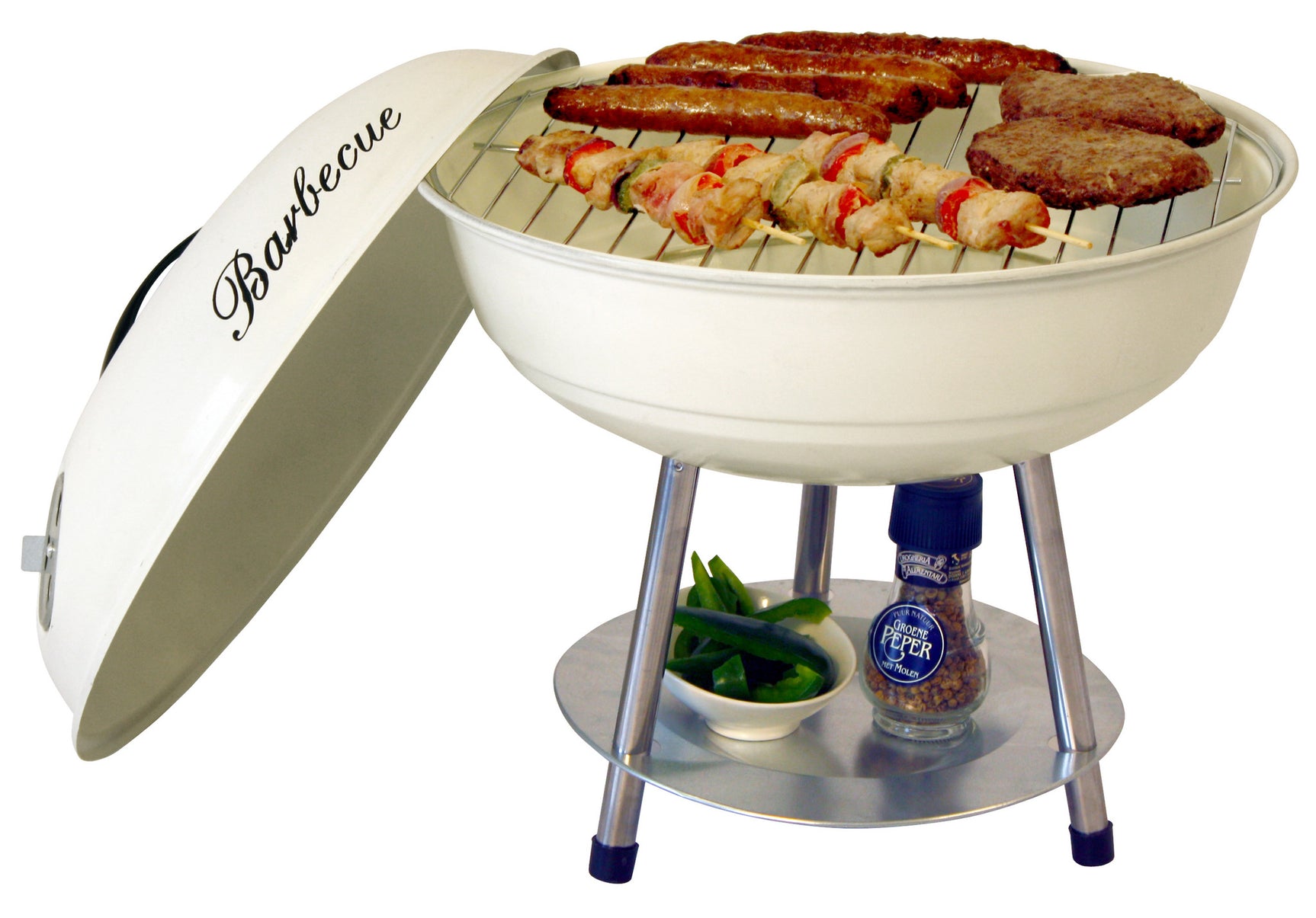 Garden Grill tafelmodel Barbecue  35cm crème