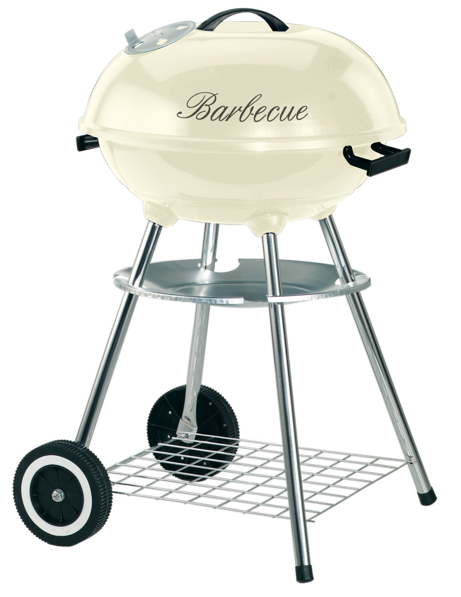 Garden Grill houtskool Barbecue rond 47cm crème