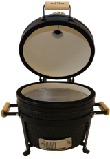 Kamado Grill Kamado 16" Keramische barbecue Tafelmodel Classic Black Medium Compleet Mat zwart